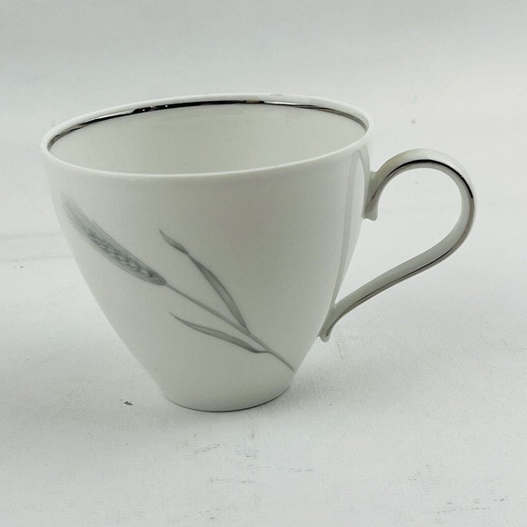 Johann Haviland Silver Wheat Flat Cup & Saucer Set Silver Rim - Picture 3 of 13